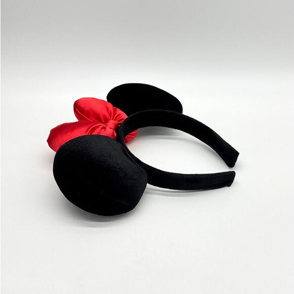 Disney Minnie Mouse Sparkly Rhinestone Ears Headband With Red Plush Bow main image 6
